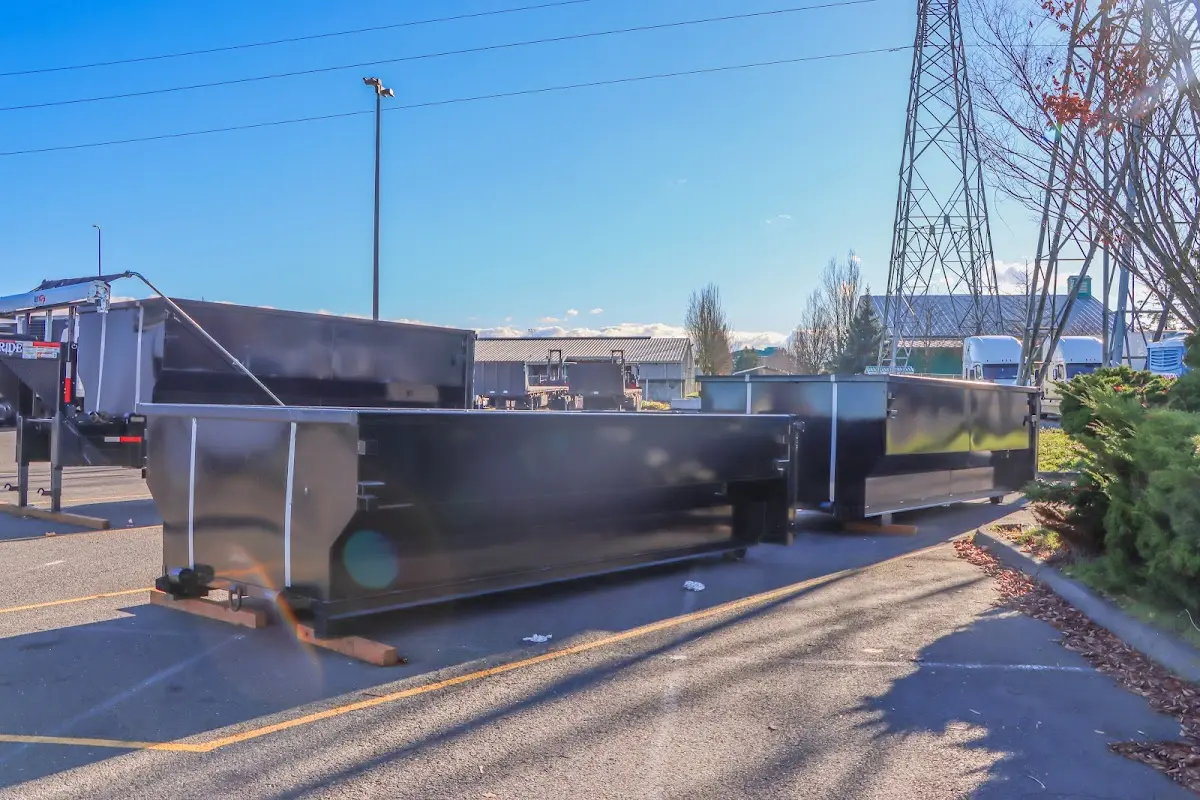 Roll-off dumpster ready for waste disposal at job site for Estate Cleanout Dumpster Rental in Jackson